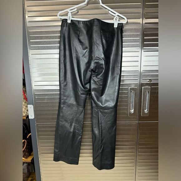 Maybe.com Argentina Black Genuine Leather Pants 6 - Picture 6 of 10